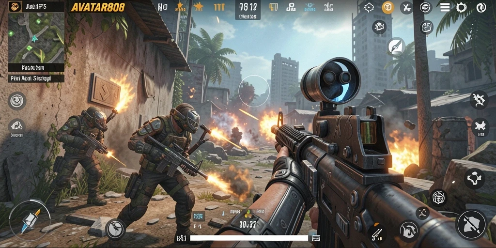 Tampilan gameplay <strong>AVATAR808</strong> yang mendebarkan dan penuh aksi.