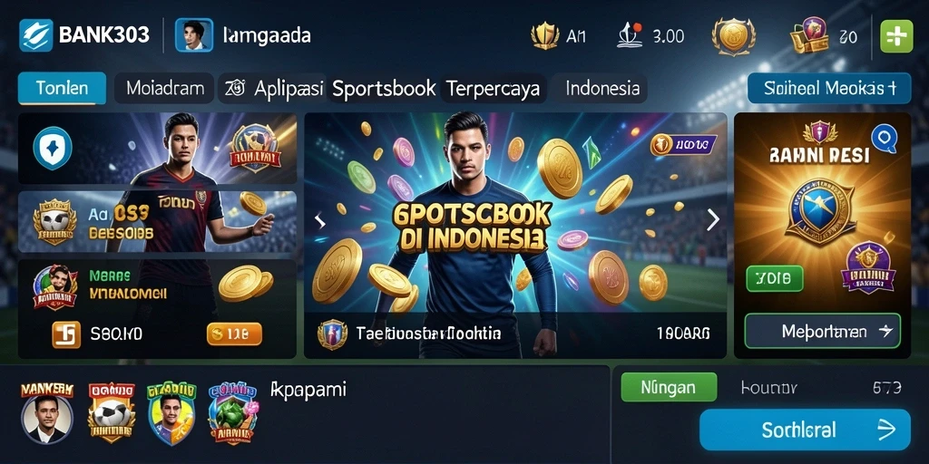 Tampilan gameplay Sportsbook dengan berbagai opsi taruhan.