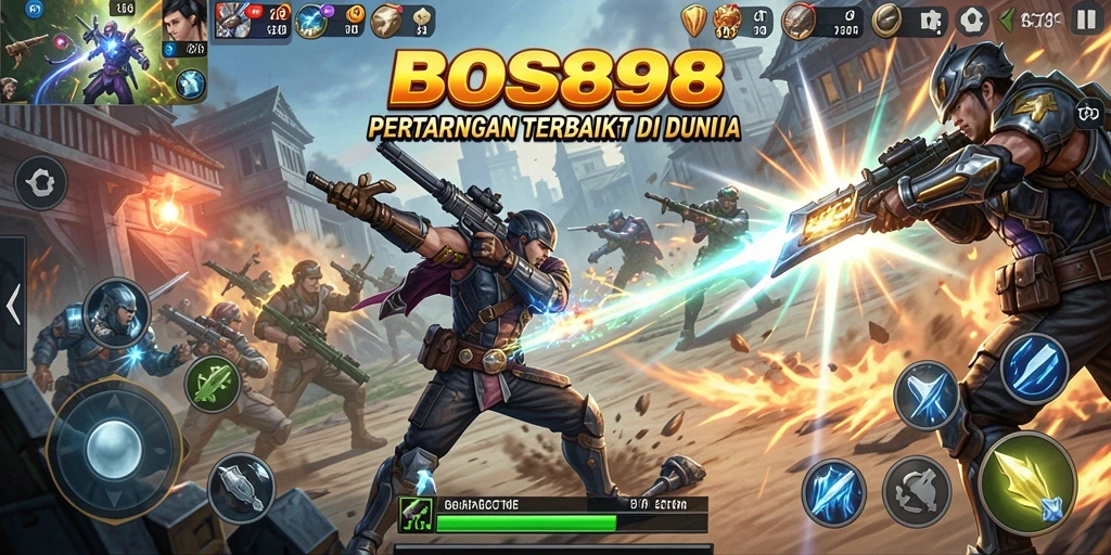 Tampilan menegangkan dari gameplay BOS898 dengan aksi pertempuran yang seru.