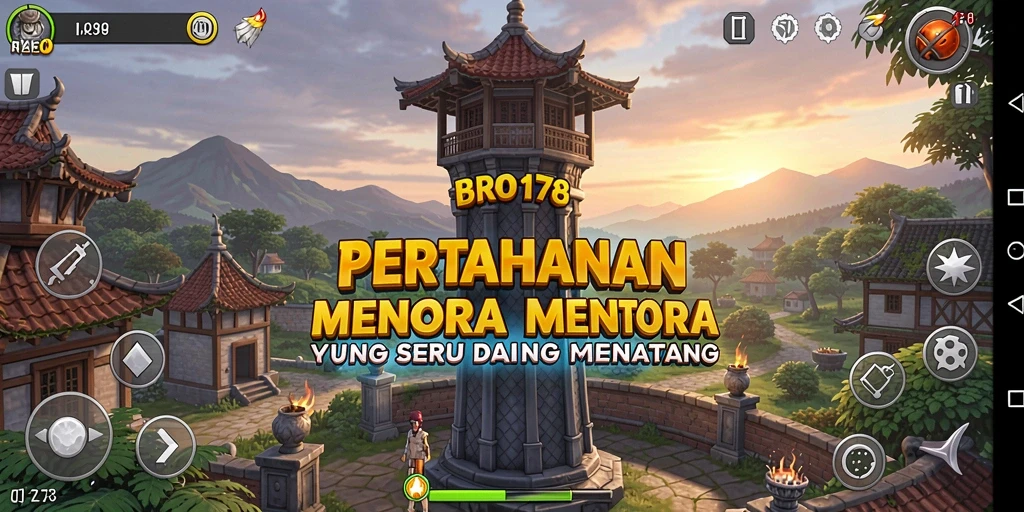 Gameplay seru Tower Defense di BRO178 dengan berbagai menara dan musuh.