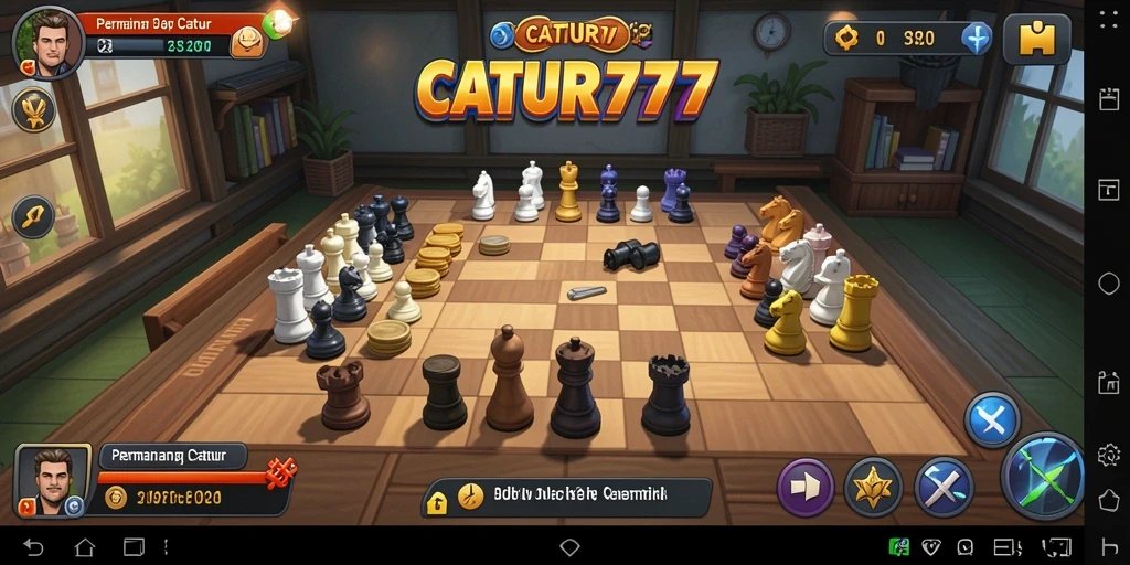 Tampilan gameplay menarik dari CATUR777 dengan strategi catur yang unik.
