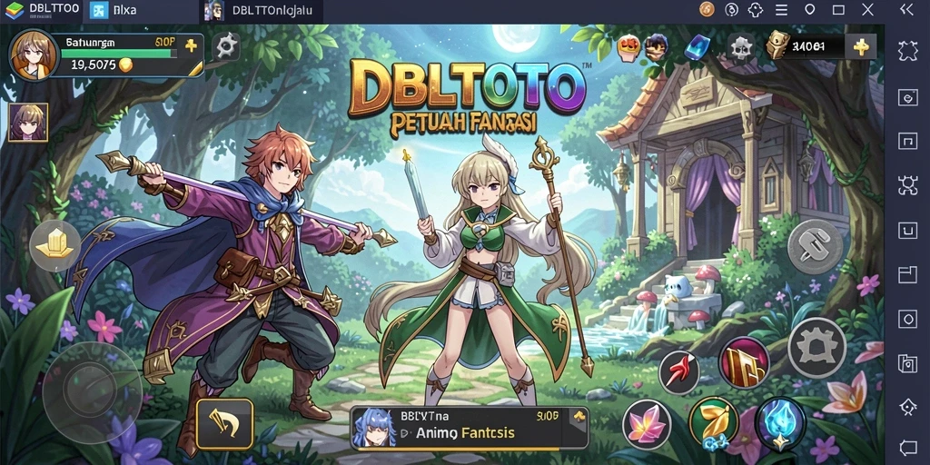 Menampilkan gameplay seru dari DBLTOTO dengan karakter anime.