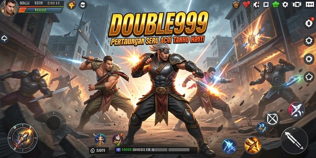 Tangkapan layar menampilkan aksi intens dalam DOUBLE999.