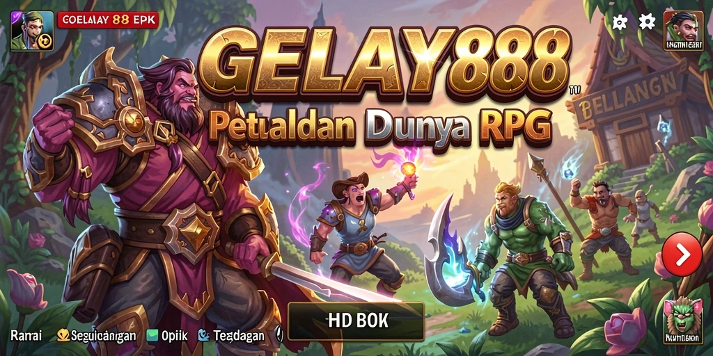 Tangkapan layar gameplay <strong>GELAY88</strong> menunjukkan pertarungan epik di dunia RPG.
