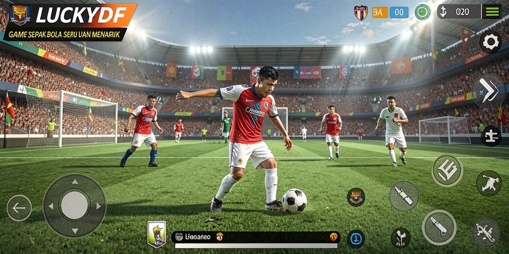 Tampilan gameplay LUCKYDF yang mendebarkan di lapangan.