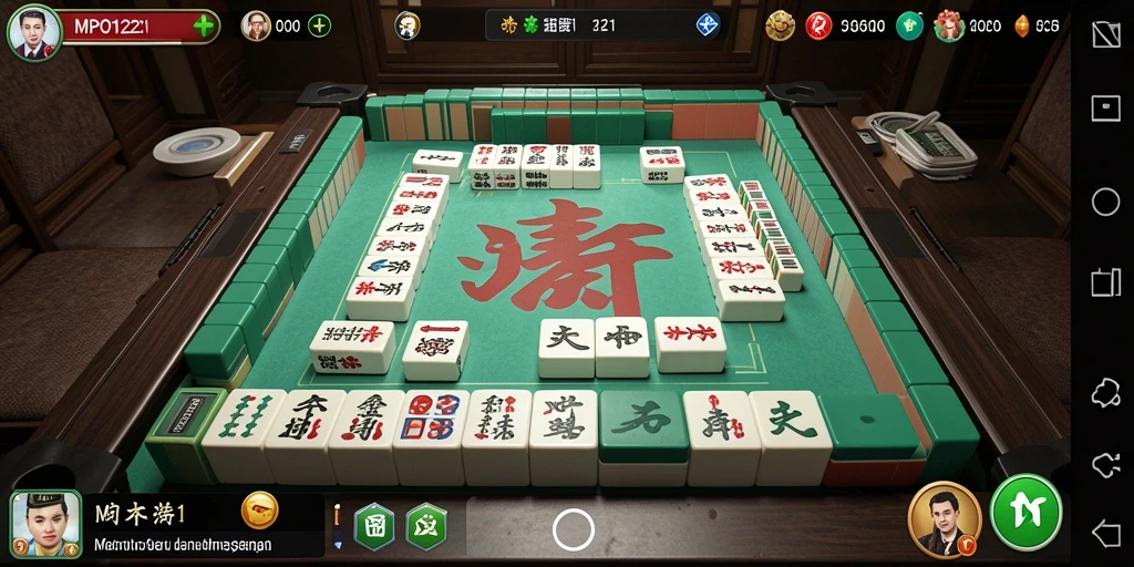 Screenshot gameplay MPO1221 menampilkan keseruan bermain Mahjong.