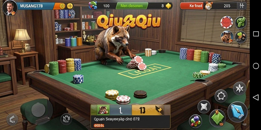 Tampilan seru gameplay QiuQiu di MUSANG178.