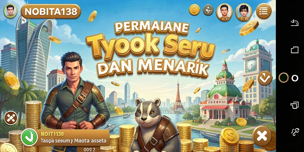 Screenshot gameplay menampilkan keseruan dalam membangun bisnis Tycoon.