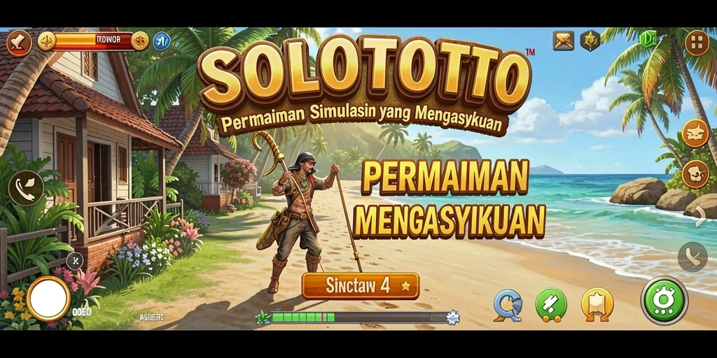 Screenshot dari gameplay SOLOTOTO yang menampilkan interaksi dan lingkungan simulasi.