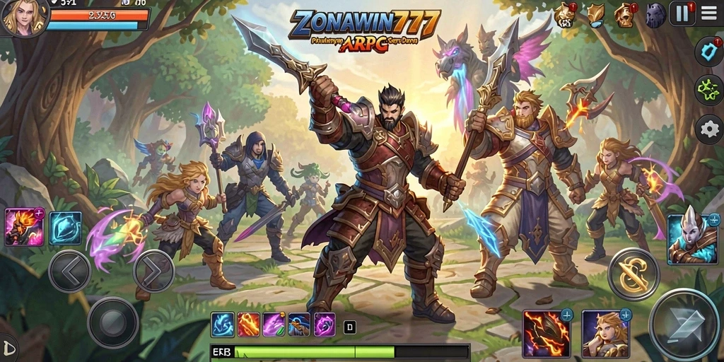 Tampilan gameplay mendebarkan dari ZONAWIN777 dalam dunia ARPG.
